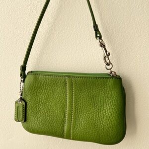 Coach Pebbled Leather Wristlet